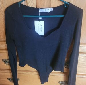 Sweetheart neckline bodysuit